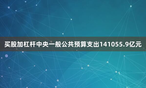 买股加杠杆中央一般公共预算支出141055.9亿元